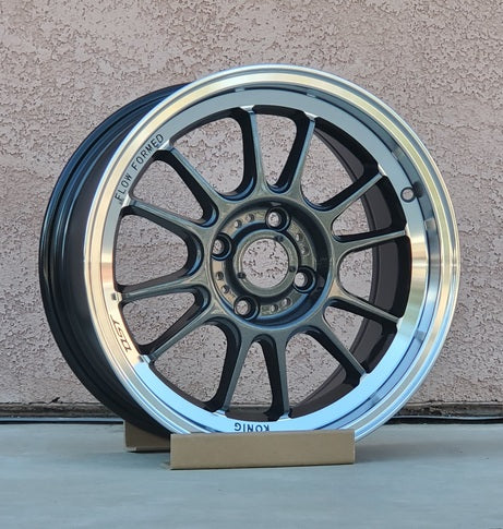 Konig Hypergram 17x8 4X100 ET45 Carbon w/ Machined Lip