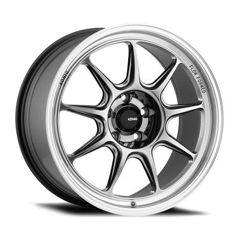 Konig Countergram 17x8 4x100 +45 Hyper Chrome w/ Machined Lip 2016-2023 · 17X8 CLEARANCE SALE!
