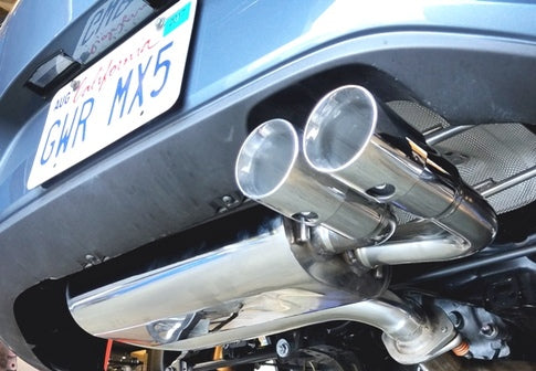 RoadsterSport "SUPER-Q" TWIN TIP Stainless Steel PREMIUM ADJUSTABLE Sound MX5 Miata Exhaust