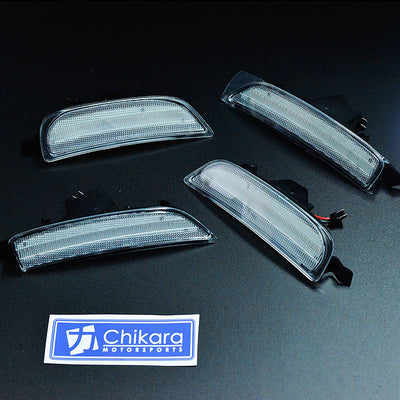 Front and rear bumper LED markers in Clear or Smoked