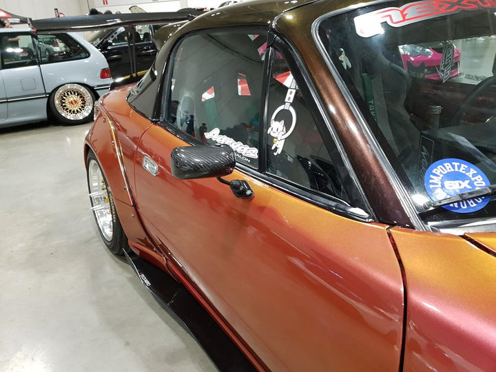 NA/NB MX-5 Miata Carbon Fiber Mirror Kit Orange