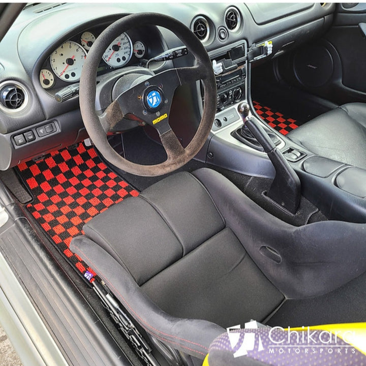 JDM style Checkered Floor mats for 90-05 Miata LHD