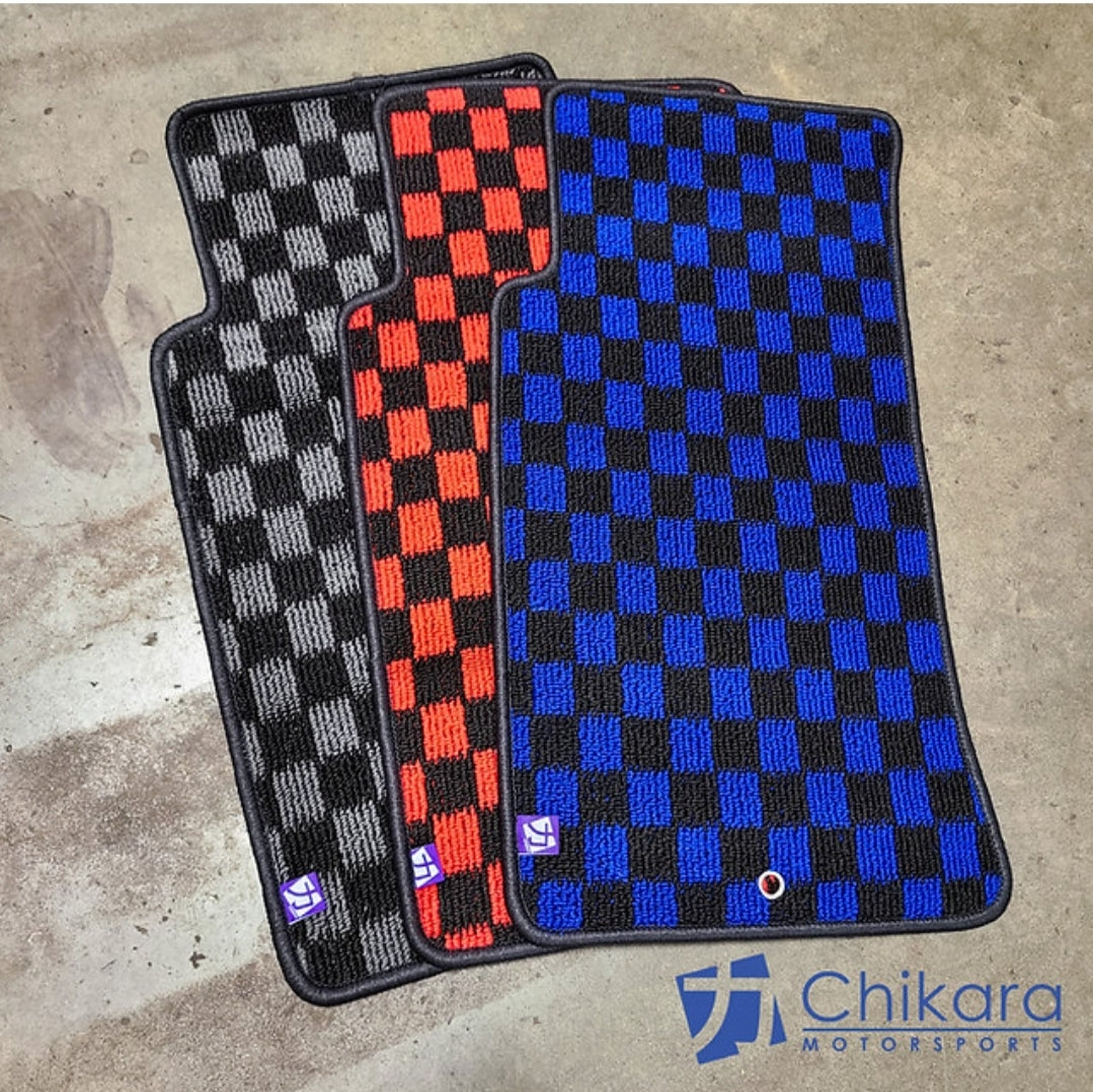 JDM style Checkered Floor mats for 90-05 Miata LHD