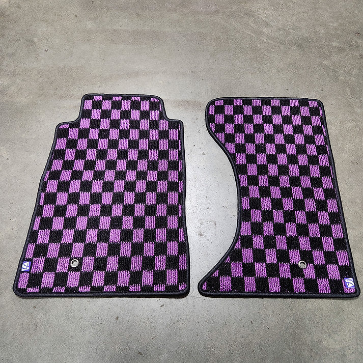 Chikara JDM style Checkered Floor mats for 2006-2015 NC Miata LHD MX5 LHD