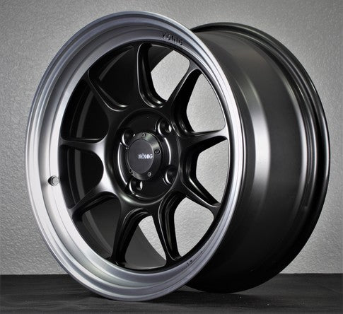 Konig Countergram 15x7.5 +35 Matte Black w/ Matte Machined Lip