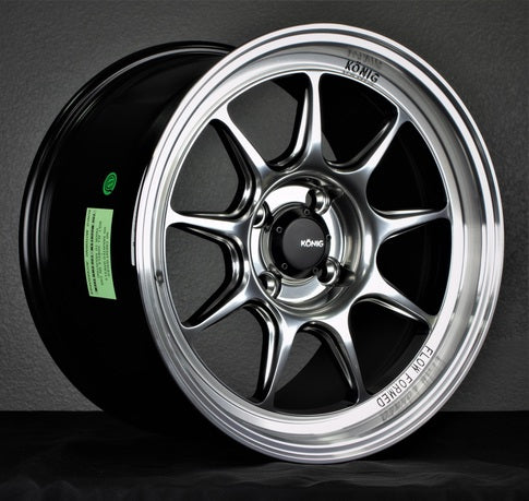 Konig Countergram 15x9 +35 Hyper Chrome w/ Machined Lip