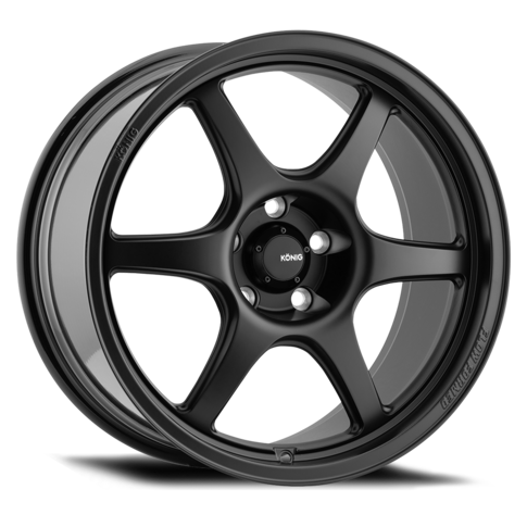 Konig Hexaform 17x8 4x100 +45 Matte Black 2016-2023 · 17X8 FLOW FORMED FOR LIGHT WEIGHT WITH STRENGTH
