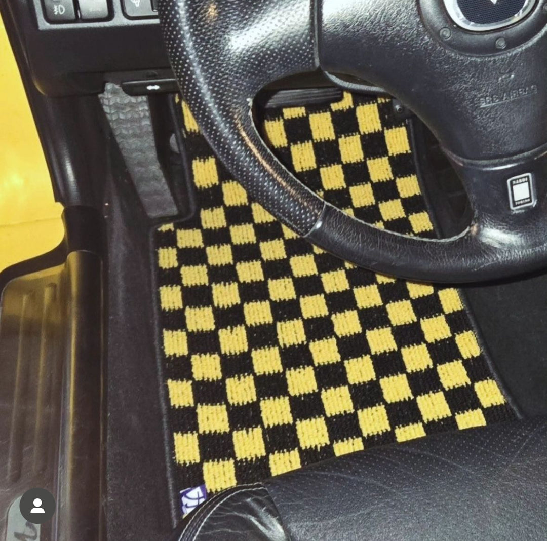 Chikara JDM style Checkered Floor mats for 90-05 Miata LHD