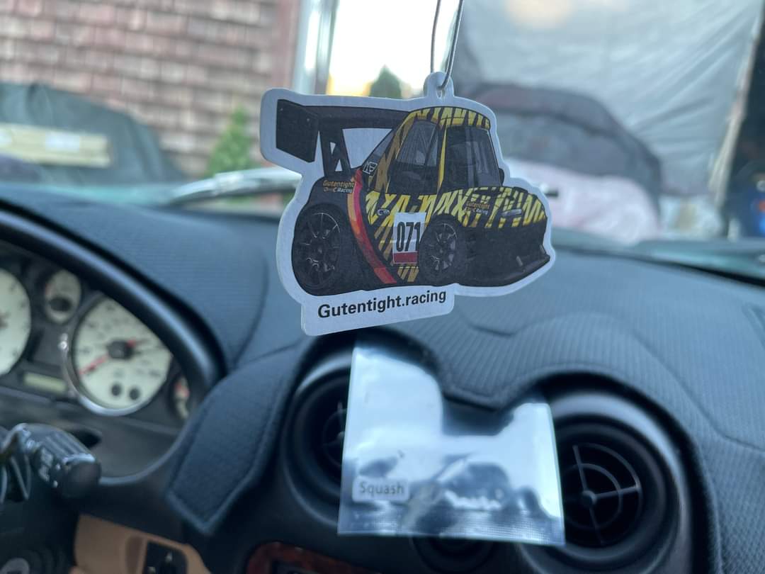 Miata-Themed 2 Scents Air Freshener: Cherry Bliss & Squash Delight