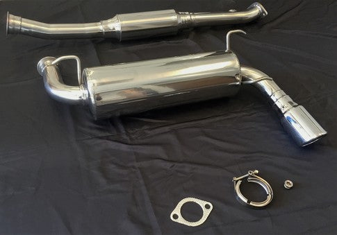 COMPLETE PREMIUM HELMHOLTZ CHAMBER Cat-Back RoadsterSport 4 Miata Polished Stainless Steel Exhaust for 90-97