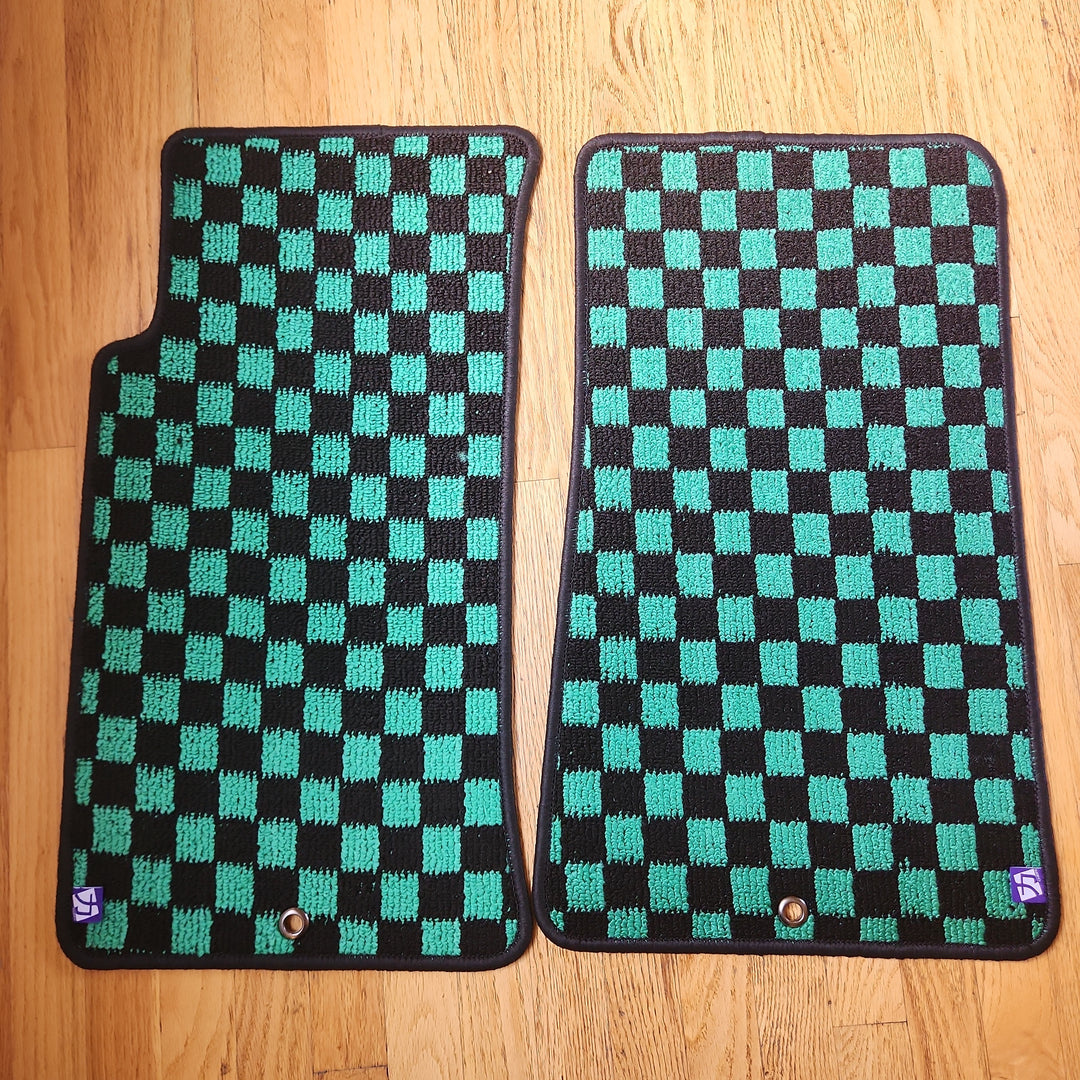 Chikara JDM style Checkered Floor mats for 90-05 Miata LHD