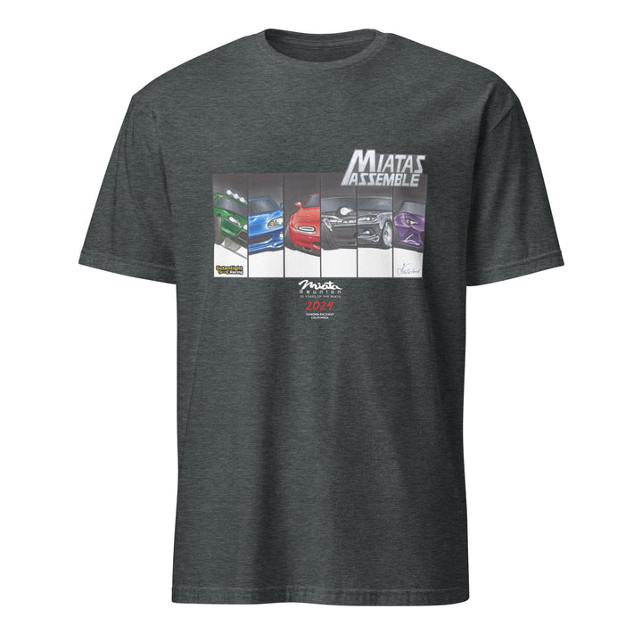 Miatas Assemble - 2024 Miata Reunion Limited Edition Shirt - Celebrating 4 Generations