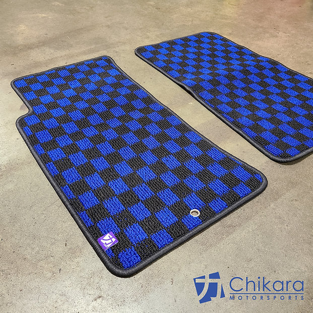 Chikara JDM style Checkered Floor mats for 90-05 Miata LHD