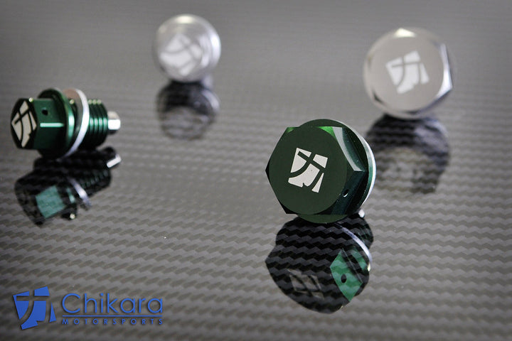 Green Aluminum Magnetic Oil Drain Plugs