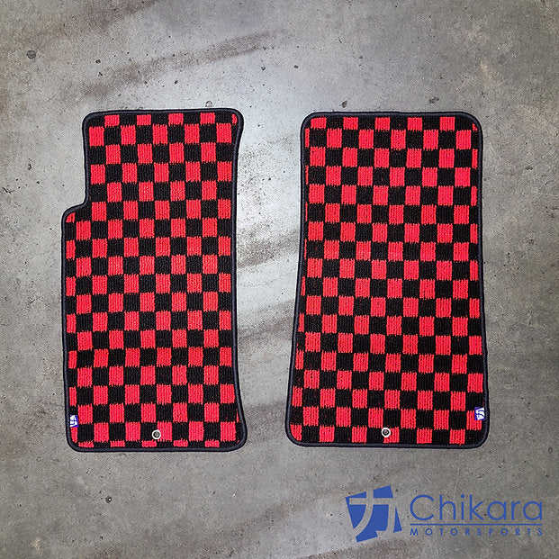 Chikara JDM style Checkered Floor mats for 90-05 Miata LHD